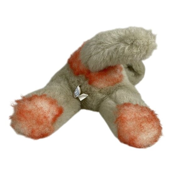 Vintage Tan Orange Plush Puppy Dog Stuffed Animal Laying Down - Picture 3 of 11